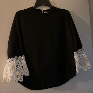 Modest black blouse